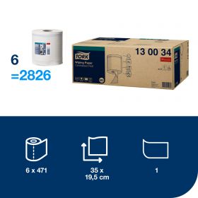 TORK 130034 – Advanced papírová utěrka se střed. odv. M2, 1vr., 165m - Karton