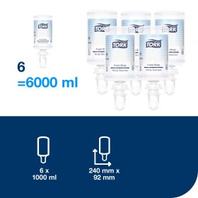 TORK 520501 – Jemné pěnové mýdlo S4, 2500 dávek, 6x1000 ml - Karton