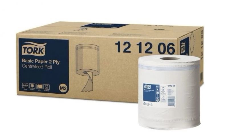 TORK 121206 – Basic papírová utěrka M2, 2vr., 160 m - Karton