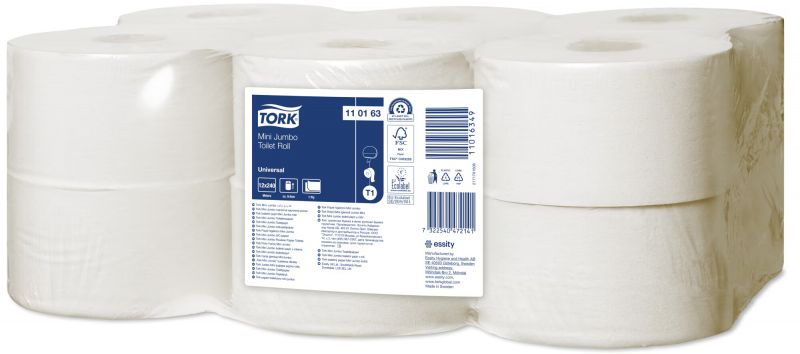 TORK 110163 – Mini Jumbo toaletní papír T2 – 1vr., 12 x 240m - Karton