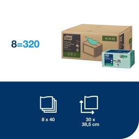 TORK 194550 – barevný program – netkaná textilie W8, zelená, 8 x 40 ks - Karton