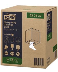 TORK 530137 – Heavy Duty čisticí utěrka W1/W2/W3, netkaná text., 1 vr., 280 útržků