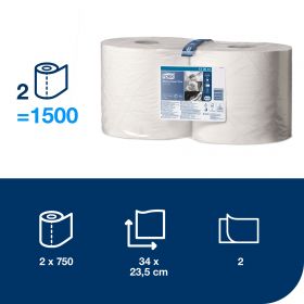 TORK 130041 – papírová utěrka Plus W1/W2, 2vr., 2x255m - Karton