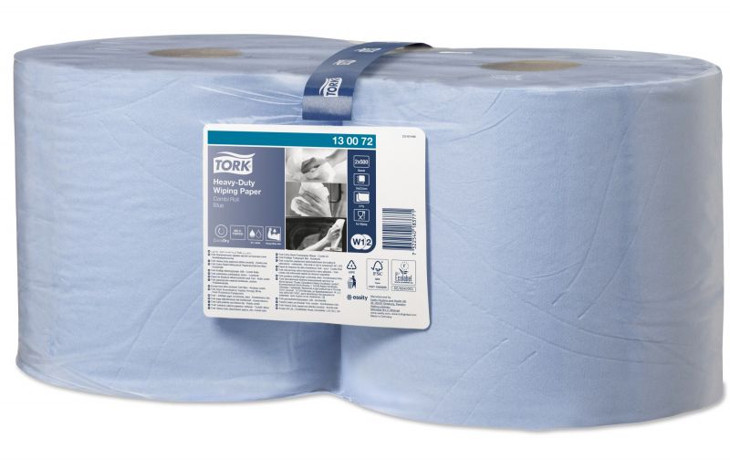 TORK 130072 – Heavy Duty papírová utěrka  W1/W2, malá role, 2vr., 500x2útr. - karton