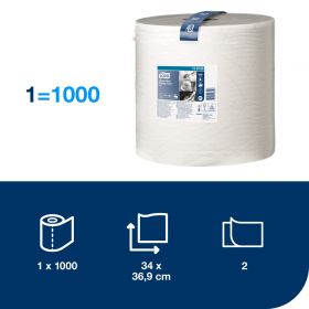 TORK 130060 – Heavy Duty papírová utěrka W1, velká role, 2vr., 340 m, 1000útr.