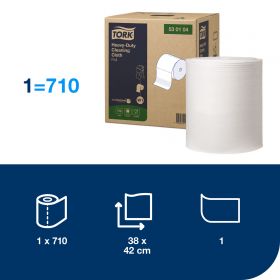 TORK 530104 – Heavy Duty čisticí utěrka W1, netkaná text., 1 vr., 710 útr.