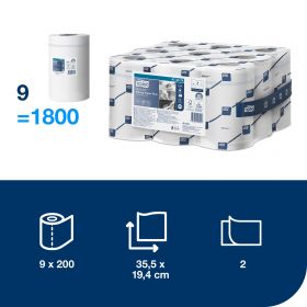 TORK 473474 – Reflex™ MINI, papírová utěrka plus M3, 2vr., 67 m, bílá - Karton