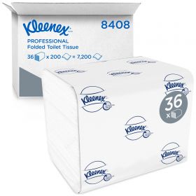 KLEENEX® ULTRA Toaletní papír – velké balení / bílá, 2 vr., 200 ks - Karton