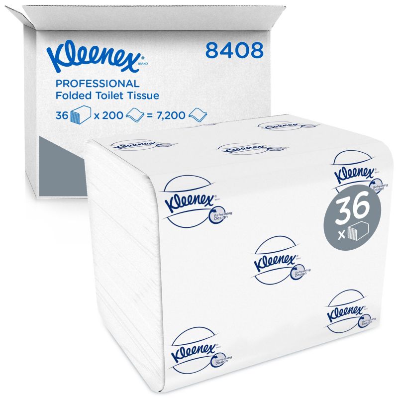 KLEENEX® ULTRA Toaletní papír – velké balení / bílá, 2 vr., 200 ks - Karton
