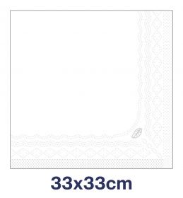 TORK 477414 – Jemný ubrousek bílý, 3 vr. – oběd, 10 x 150 ks- Karton