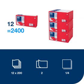 TORK 477826 – Červený ubrousek – koktejlový - Karton
