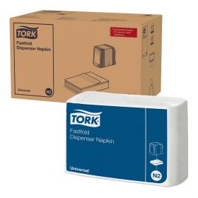 TORK 10933 – Bílý ubrousek do zásobníku Fastfold N2, 1vr. - Karton
