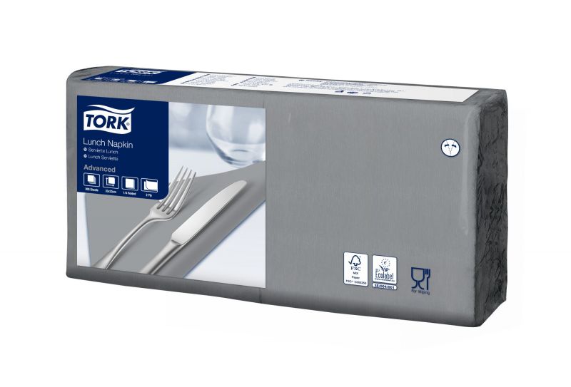 TORK 477205 – Ubrousek šedá, 2 vr. – oběd, 10 x 200 ks - Karton