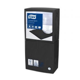 TORK 477829 – Černý ubrousek, 2 vr. – koktejlový - Karton