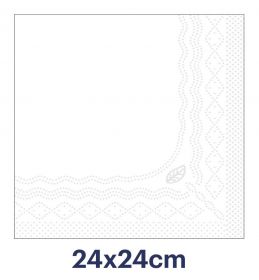 TORK 477534 – Bílý ubrousek, 2 vr. – koktejlový  - Karton