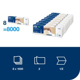 TORK 15840 – Xpressnap® extra jemné bílý ubrousek do zásobníku N4, 2vr., 8 x 500 ks - Karton