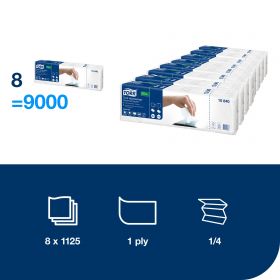 TORK 10840 – Bílý ubrousek do zásobníku Xpressnap® N4, 1vr., 8 x 1125 ks - Karton