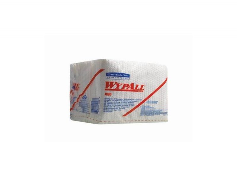 Kimberly-Clark WYPALL* X80 Utěrky - 1/4 sklad / bílá, 4x50 utěrek v balení