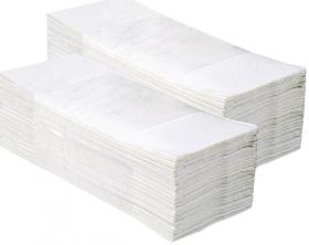 Jednotlivé papírové ručníky skládané EKONOM, bílé,5000 ks/karton,/dříve PZ27/
