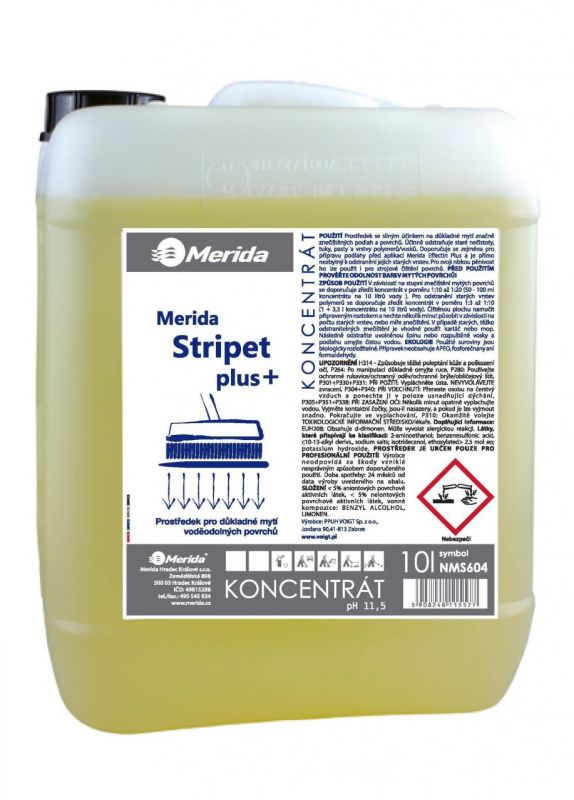 Prostředek na odstranění vosků /polymerů/ Merida STRIPET Plus 10 l.